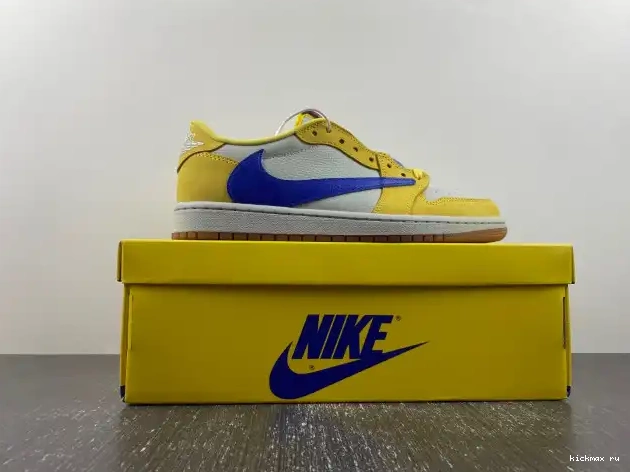 Cheap Kickmax Travis Scott Canary Air Jordan OG x 1 DZ4137-700 Low 0616